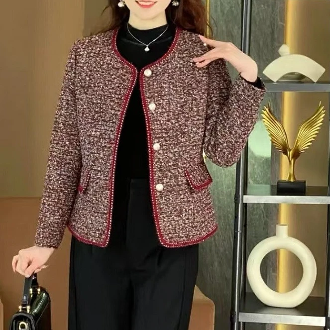 小香风高级感短款外套女春季2025春季新款时尚名媛气质粗花呢上衣