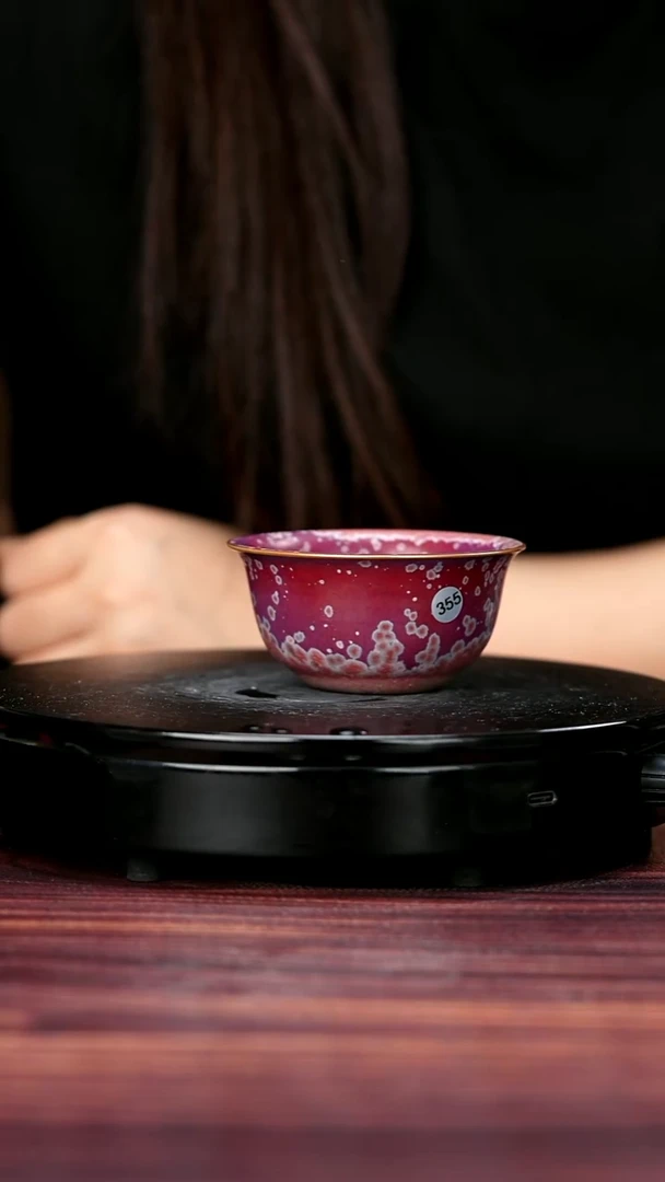 杯子355#陈亚龙一级品原矿钧瓷压手杯