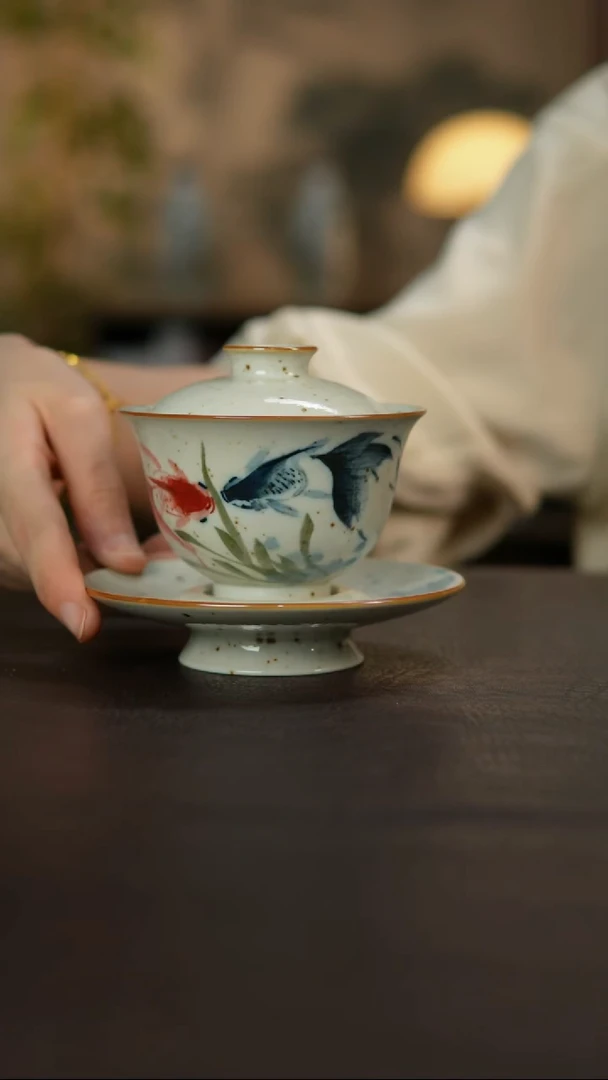 杯景德镇陶瓷杯碗柴烧多人