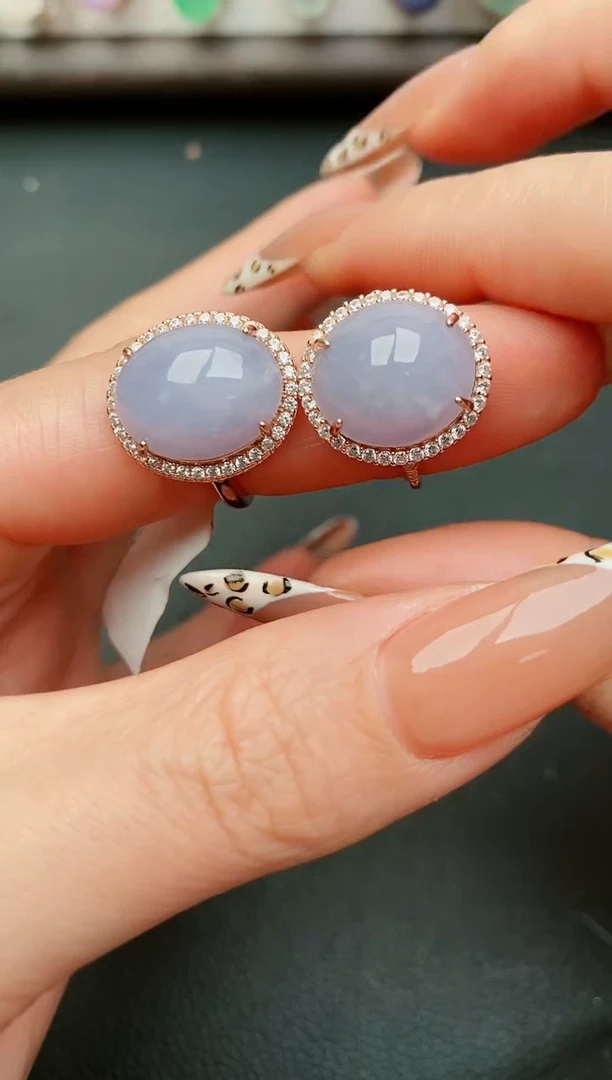 翡翠戒指银S925镶嵌...