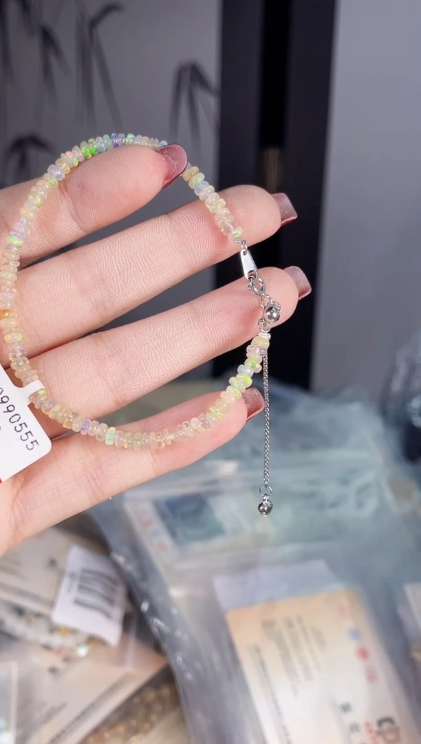 欧泊银S925镶嵌手链多样性发货其一孤品默认微瑕