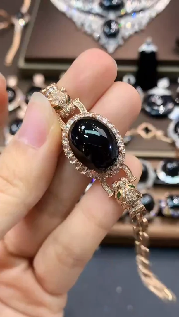 18K金镶嵌手链翡翠3*️C89