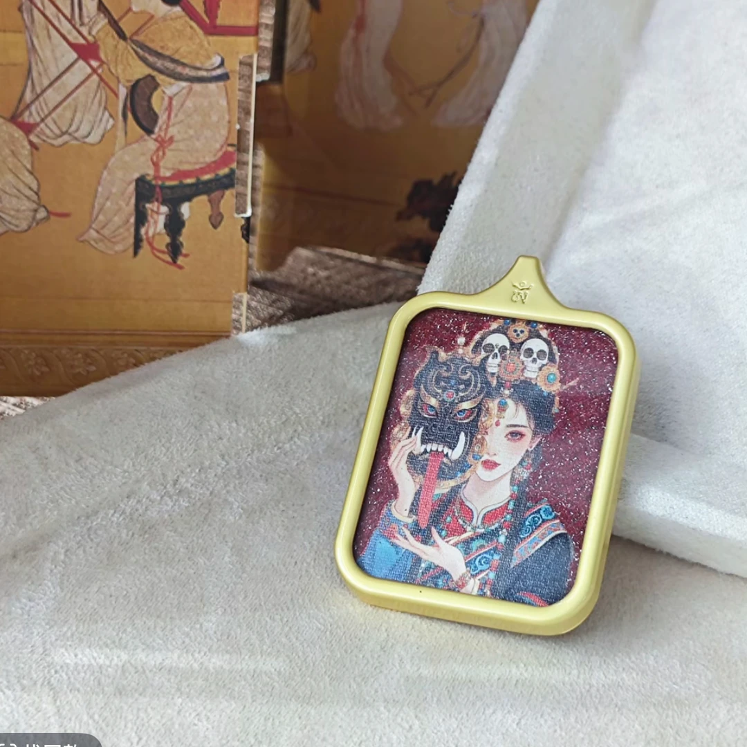 钛钢吊坠 含辰砂工艺品扎基拉姆紫金砂半手绘吊坠