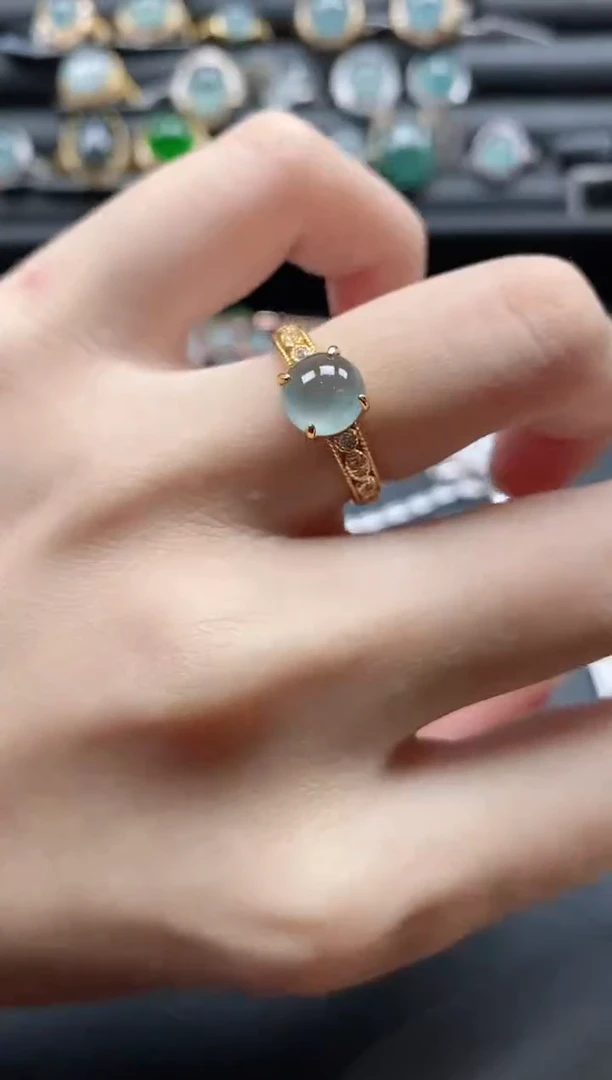 【闪购商品】翡翠戒指银S925镶嵌1111