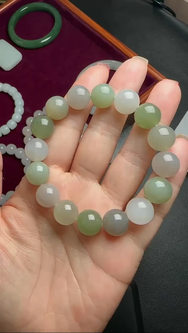 【闪购商品】和田玉手串未镶嵌WY0218019多样性发一