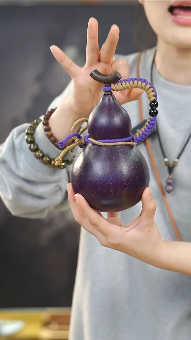 【闪购商品】XN109大漆酒葫芦不包手串及旋转底座