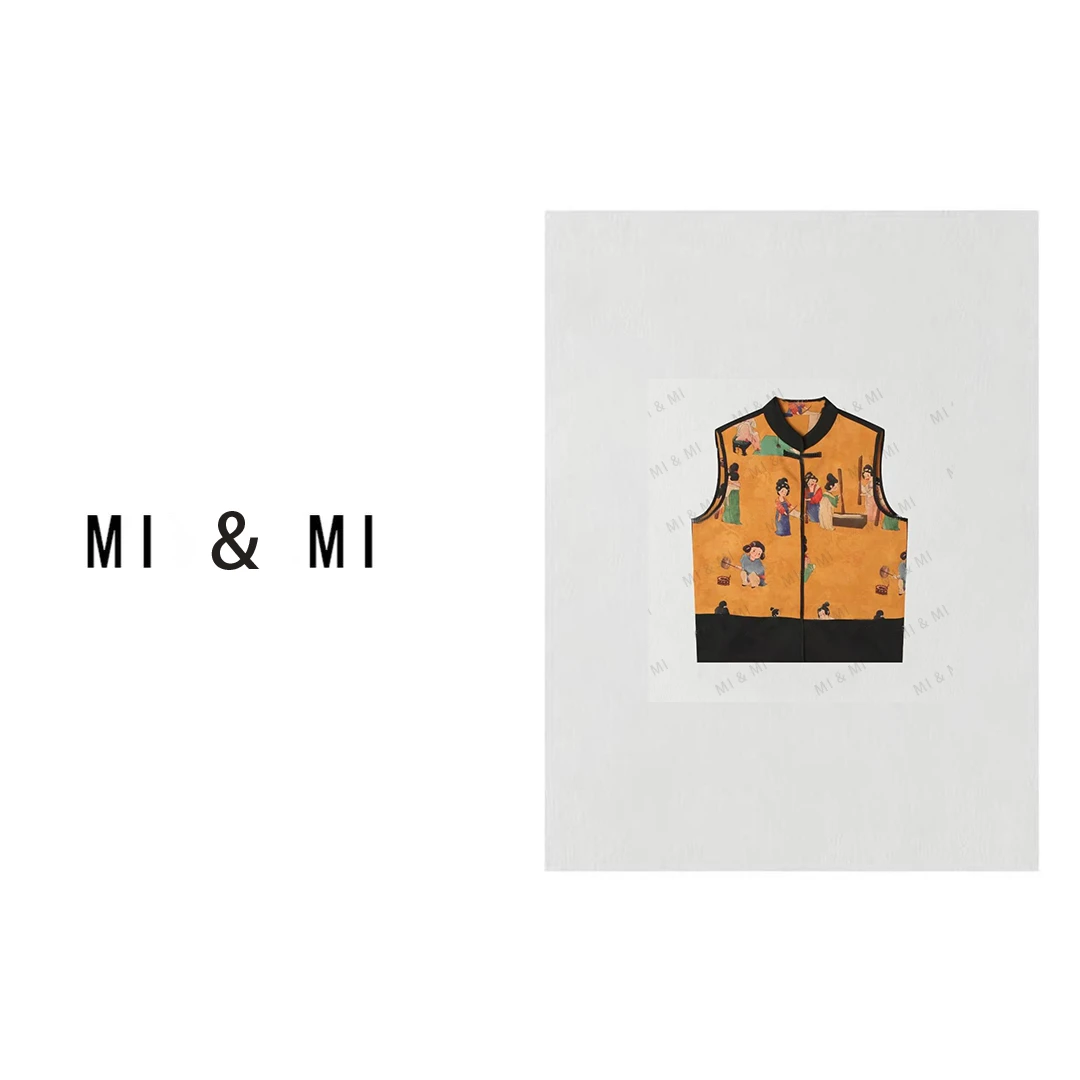 MI & MI 春季小众极简古色古风人物新中式国风马甲 2502-020