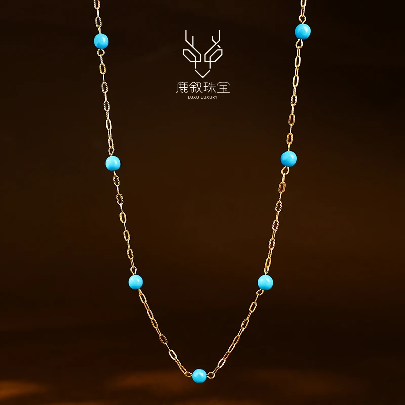 鹿叙珠宝 满天星美松圆珠颈饰S925银镶嵌 XZ0035BZ