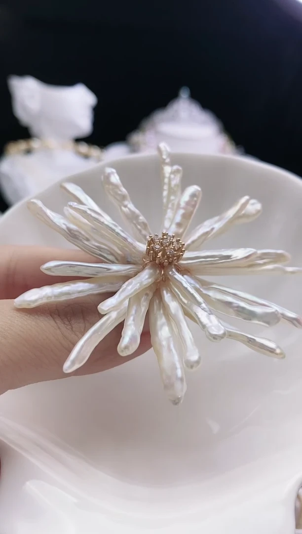 未镶嵌胸针淡水珍珠淡水巴洛克珍珠胸针