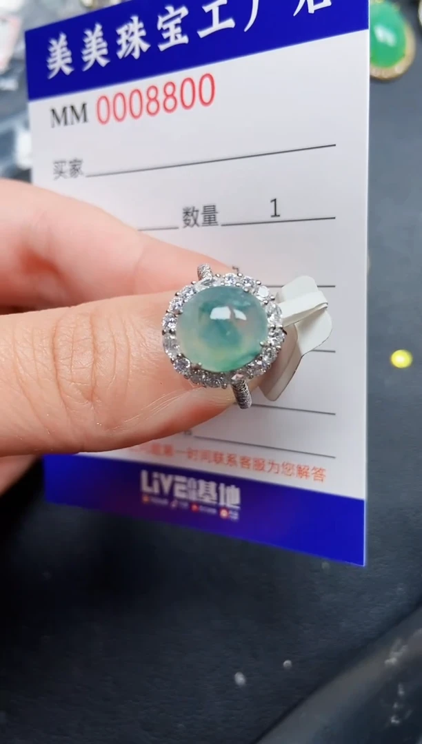 翡翠银S925镶嵌颈饰8800