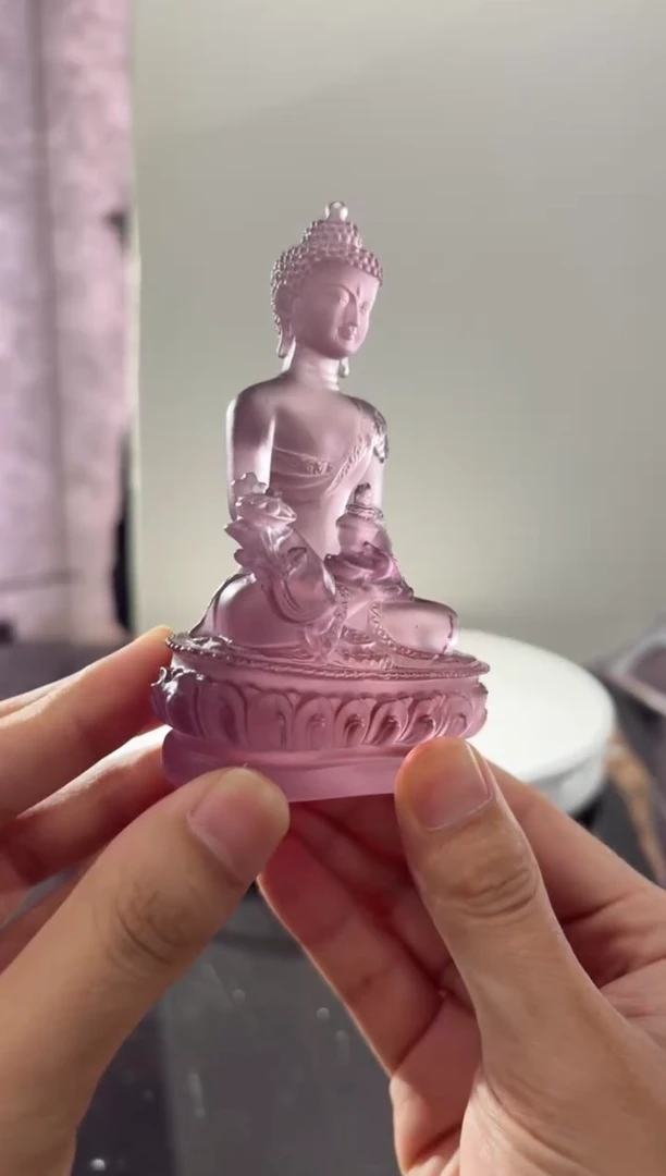 摆件紫色药师佛摆件