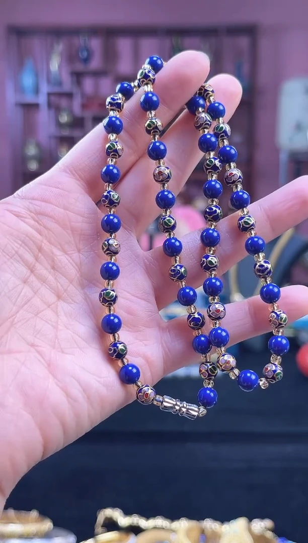 陈*堃非遗技艺 景泰蓝项链宝蓝