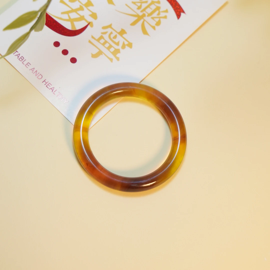 【扶摇专属】手工设计琥珀血蜜圆条手镯(多样性发一)A02186