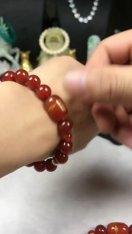合金手链玛瑙/玉髓手串10