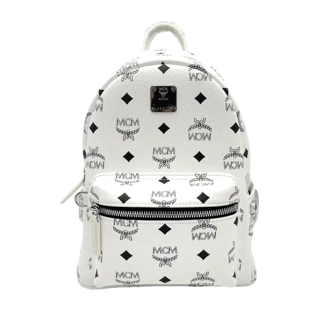 99新 MCM 新款双肩包mini白色/JM0187