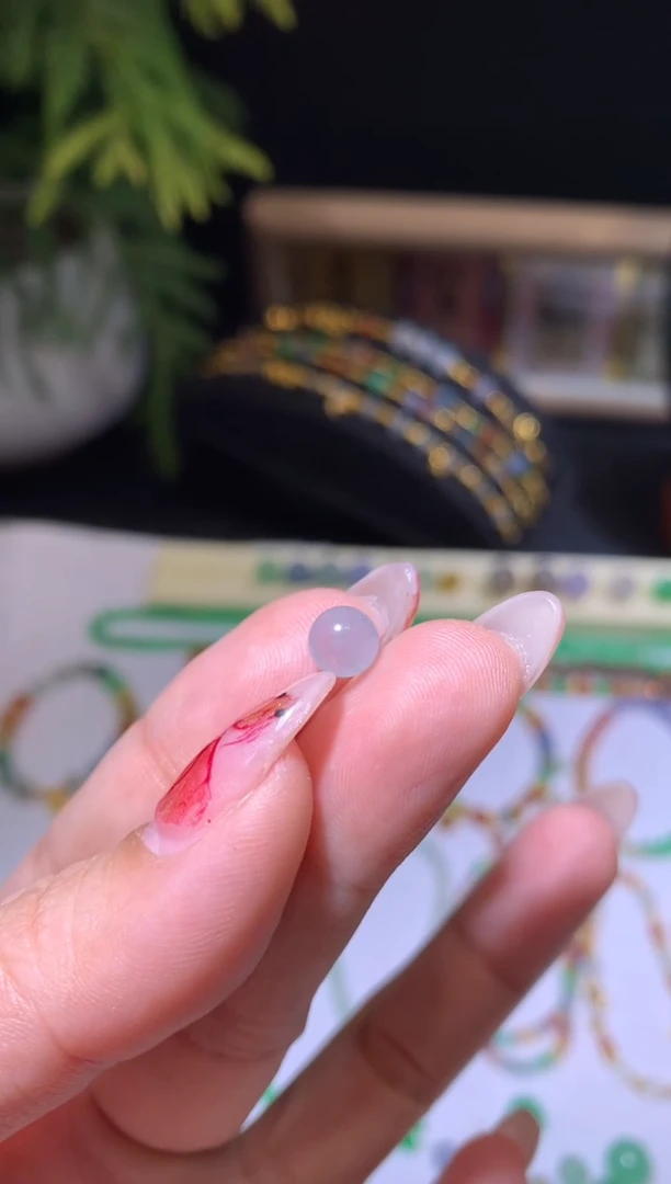 【闪购商品】定制翡翠未镶嵌6.3*冷紫珠子2500+250