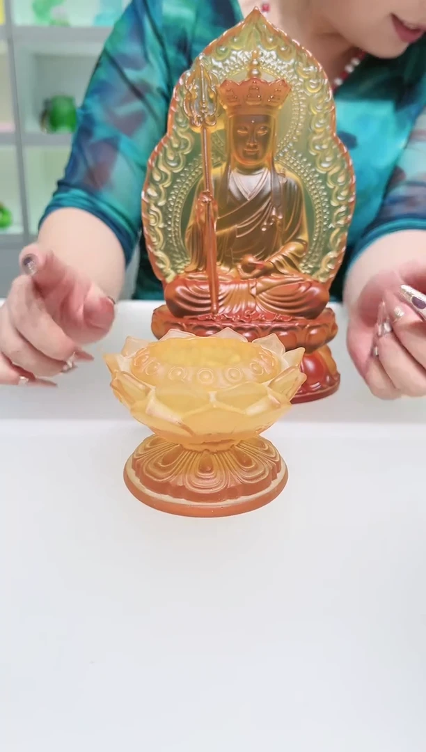 手工艺品琉璃王**~古法琉璃两件套