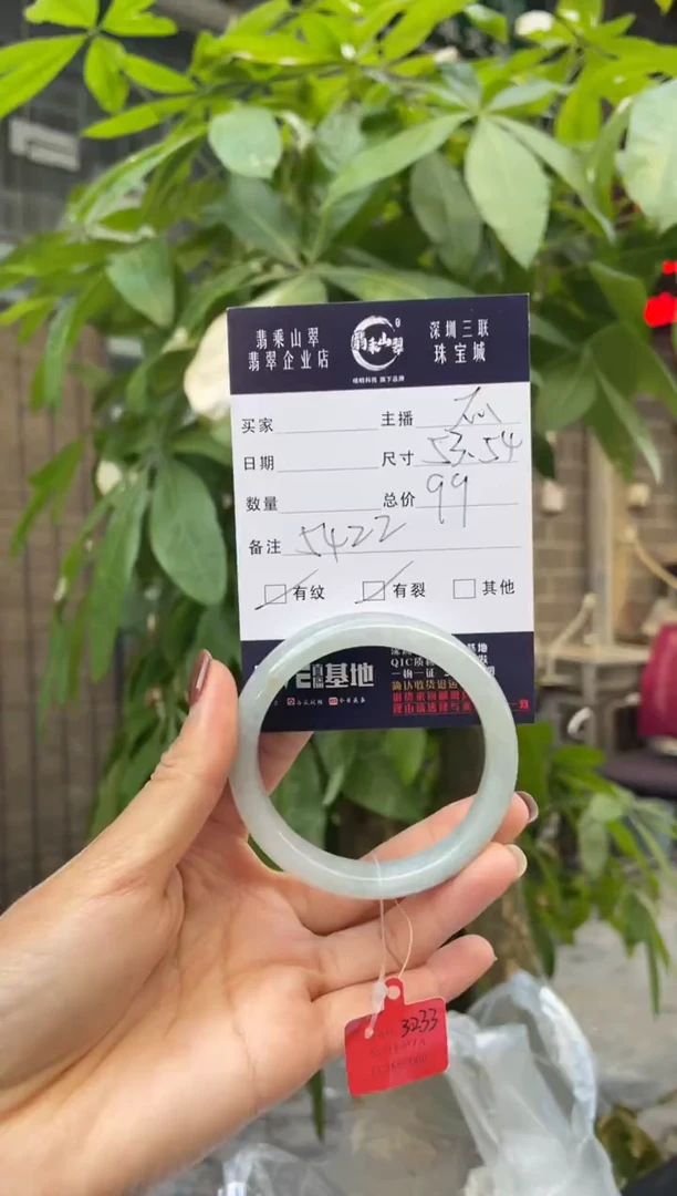 未镶嵌手镯翡翠G 53正圈 5422
