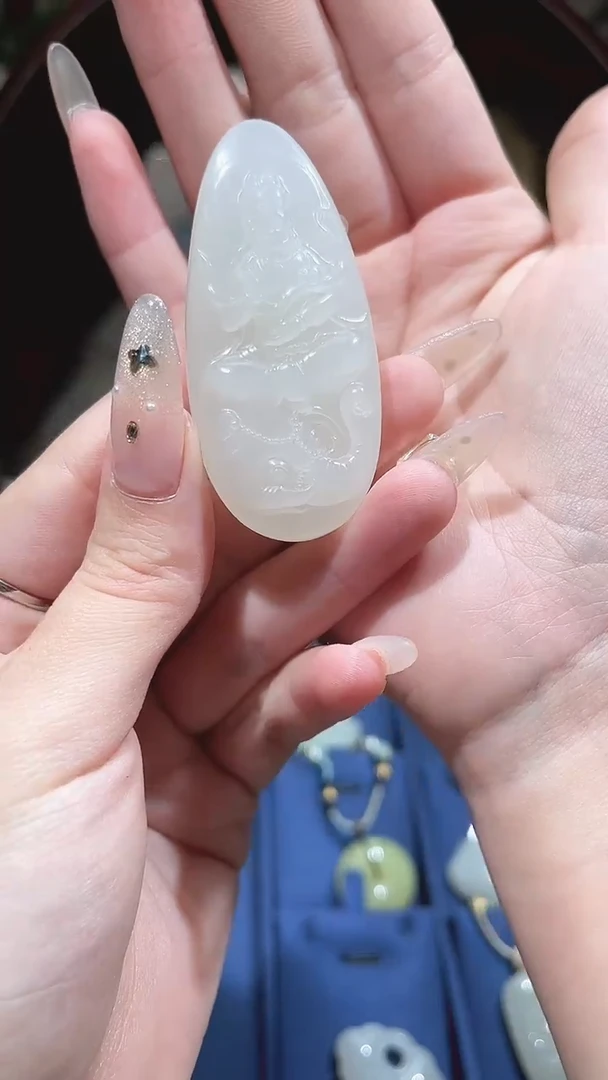 和田玉未镶嵌颈饰DZ8253  白玉观音吊坠