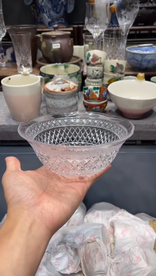 瓷片全新水晶钵子