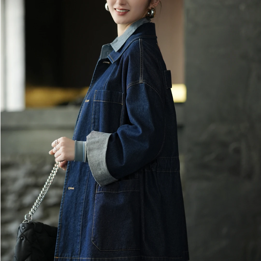 AMASS/阿玛施 宽松明线工装风休闲牛仔外套 5400596