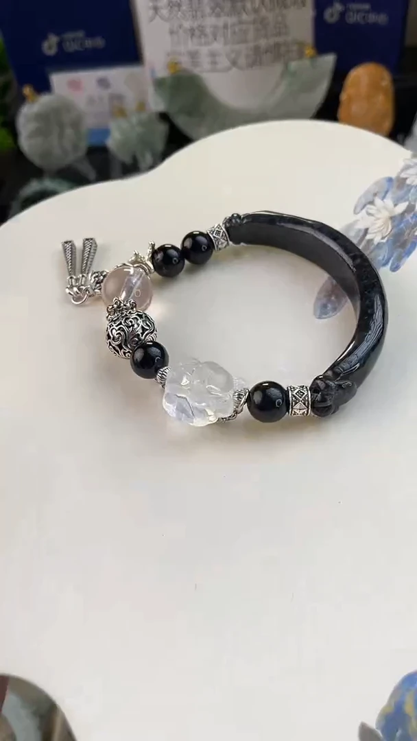 未镶嵌手链翡翠手工定制默认微瑕播介绍为准