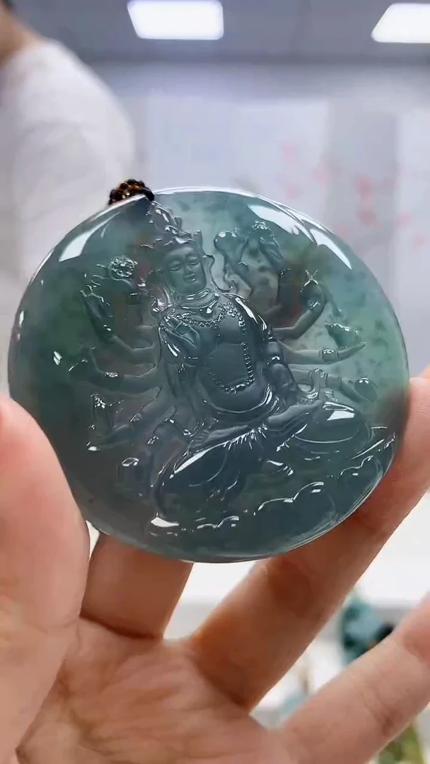 定制翡翠未镶嵌4898xx-毛货挂件211