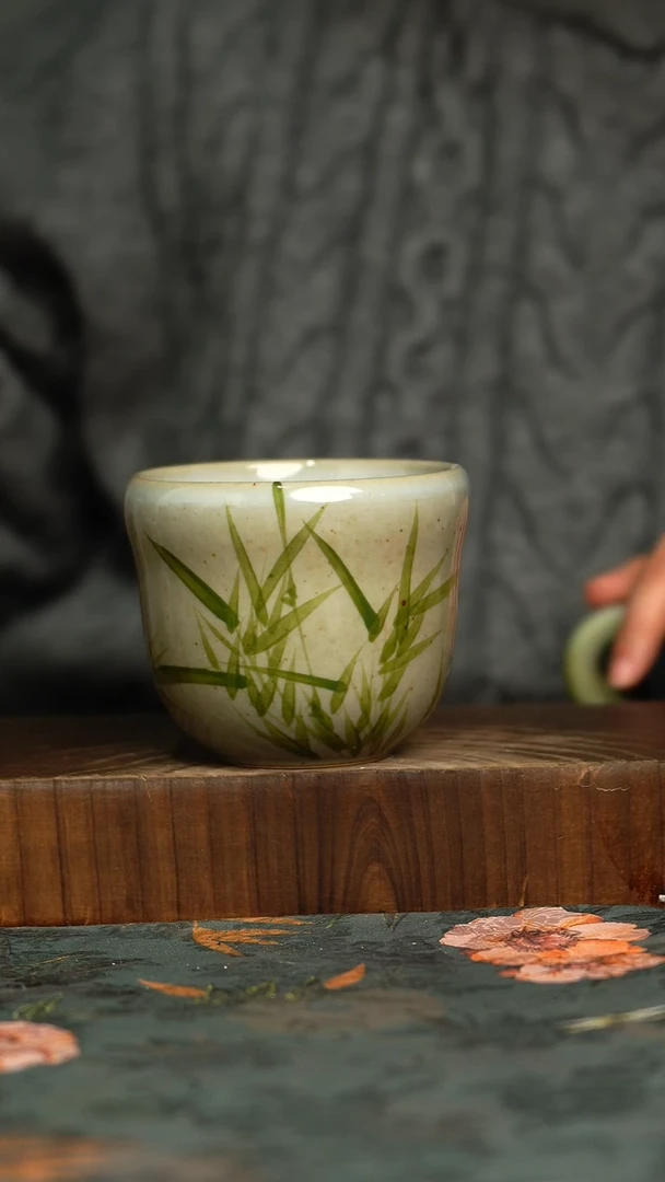 杯釉下彩手工手绘同款陶器