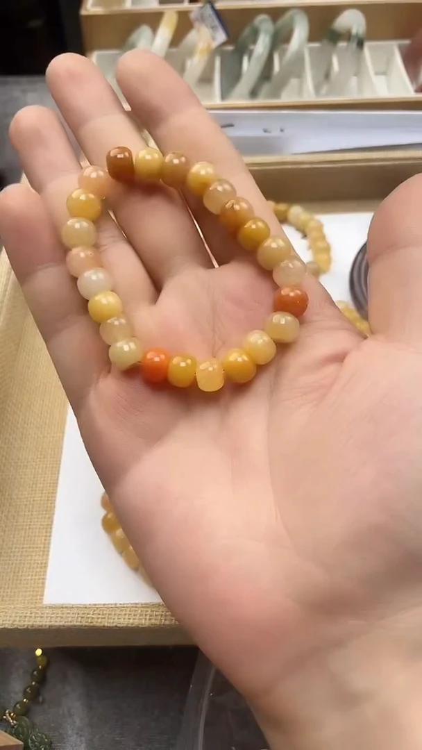 【闪购商品】石英质玉手链未镶嵌鸿运当头