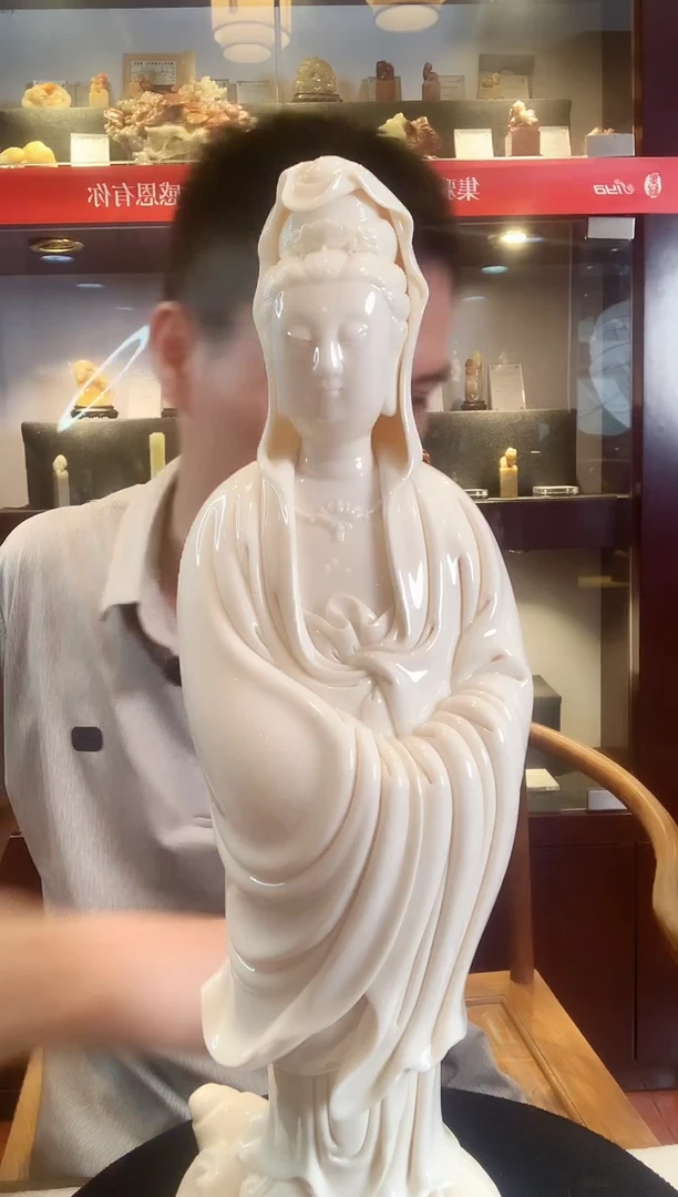德化白瓷陈明良老师的渡海观音高度4公分