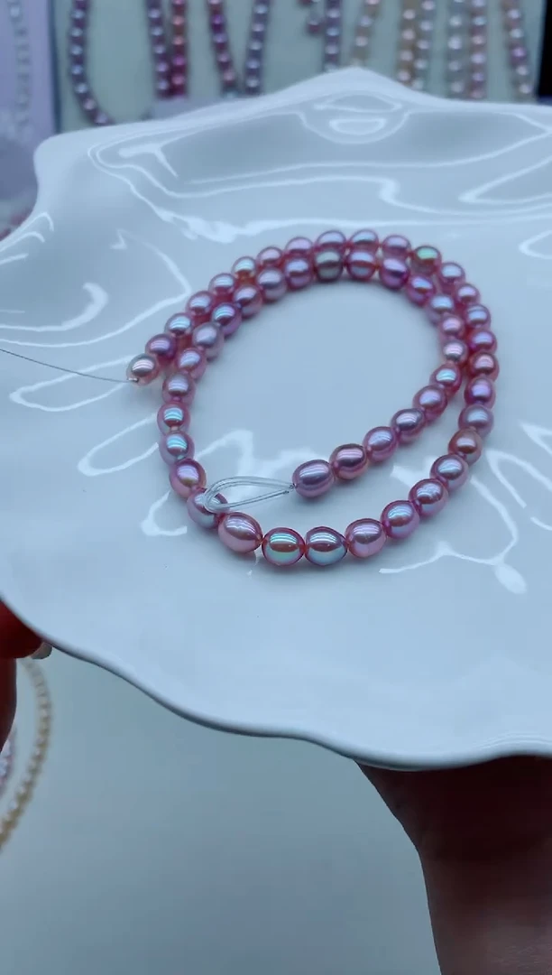 淡水珍珠银S925镶嵌颈饰淡水珍珠项链