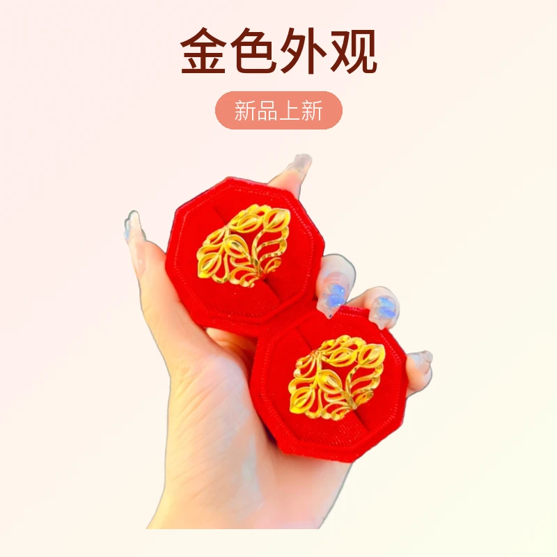 铜合金戒指 新款繁花似锦开口时尚气质百搭女士指环首饰
