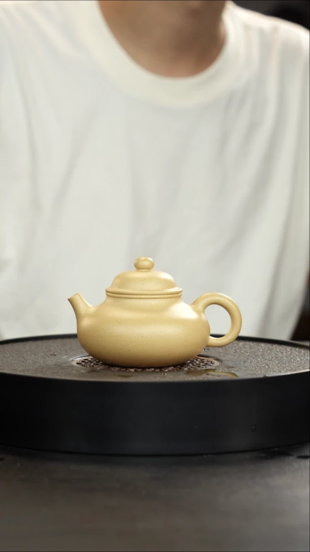 茶壶紫砂大水潭超纯梨皮本绿容天大漏
