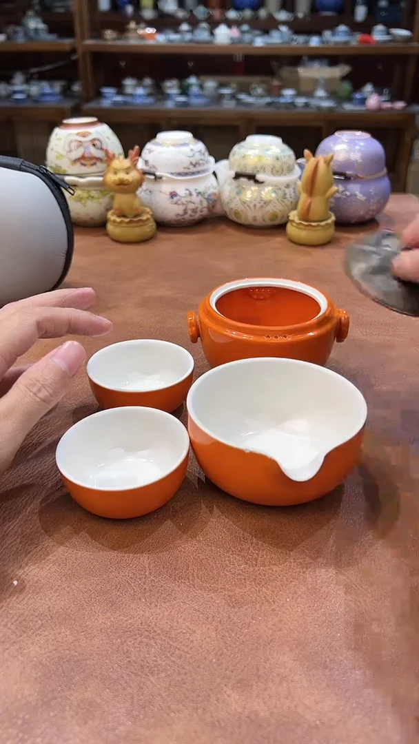 真的很便宜会开片的旅行茶具