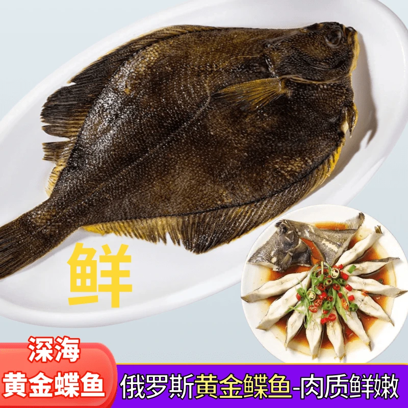【顺丰包邮】俄罗斯黄金鲽鱼单冻装(4.5斤±)5条含冰保鲜