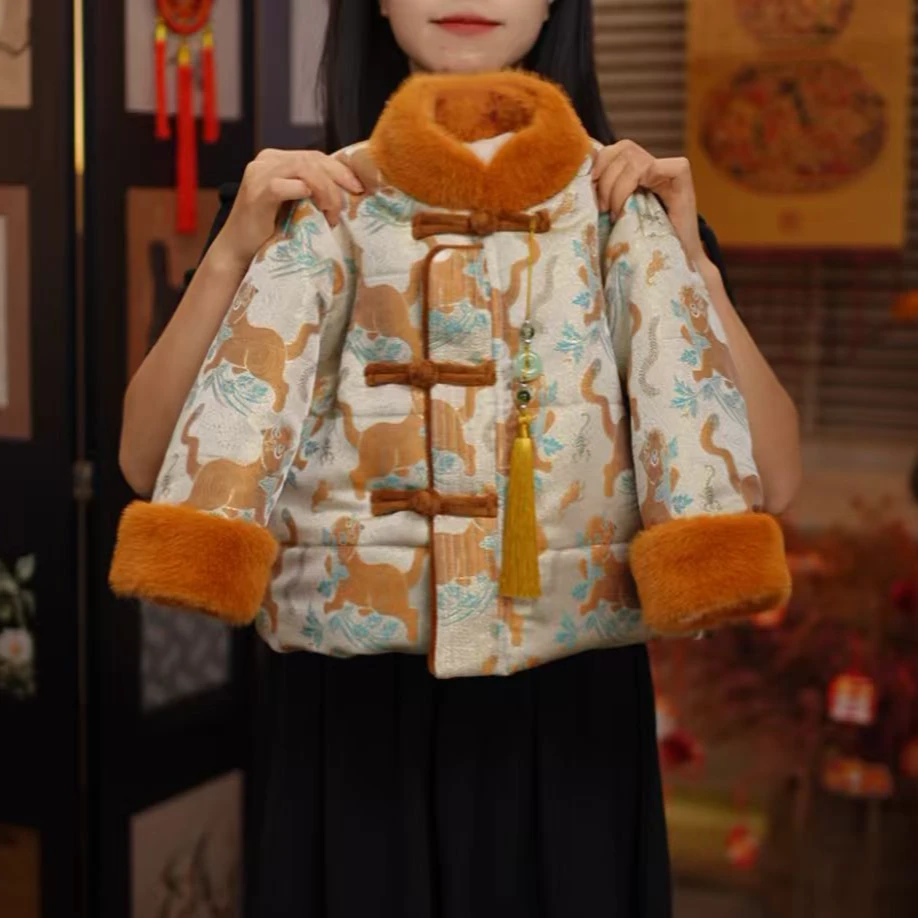 2026款【 瑞虎送“芙”】新中式拜年服冬季加厚国风儿童冬装25Y261