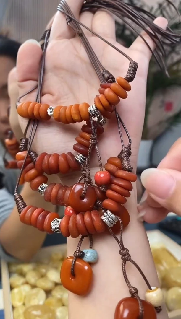 未镶嵌琥珀裸石天然琥珀蜜蜡锁骨链多样性发一