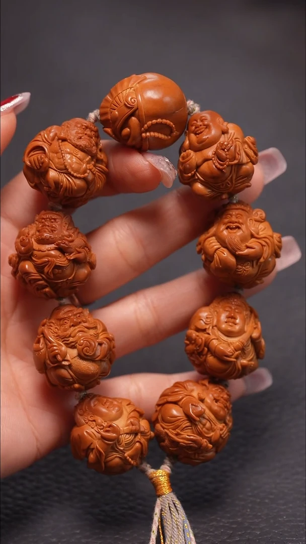 手串橄榄核2..5骑兽万佛