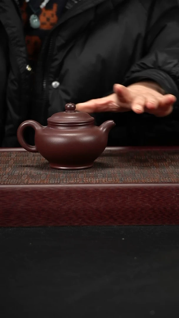 茶壶紫砂jf紫泥掇只220CC