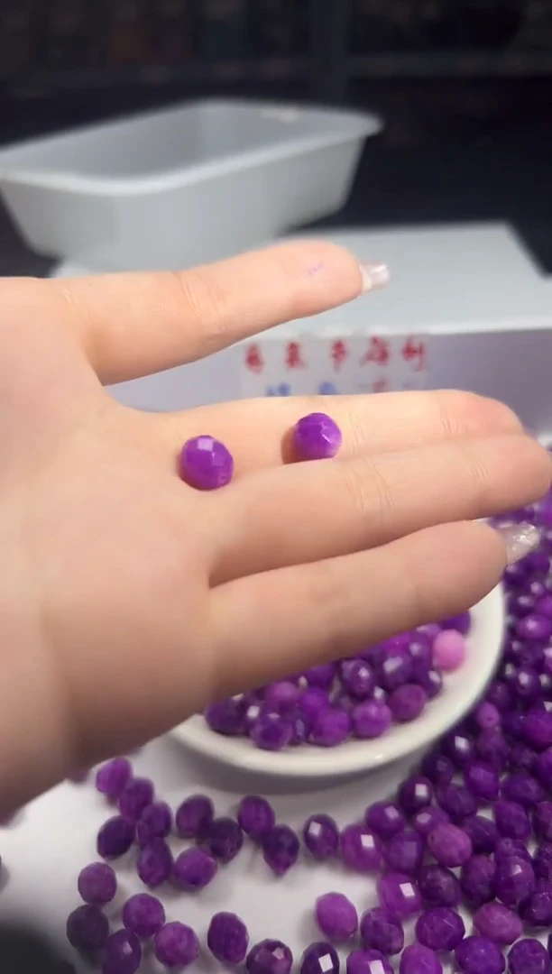 玛瑙/玉髓颈饰未镶嵌w2804舒俱来切面米珠10mm*10颗