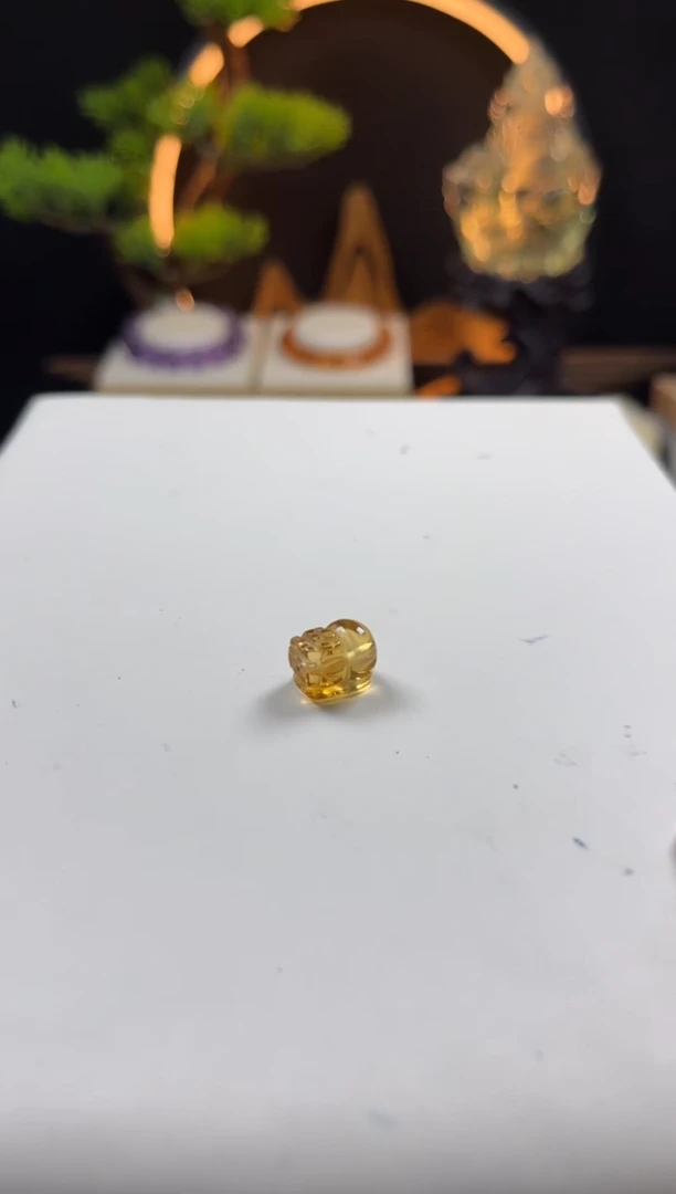 未镶嵌手链黄晶王*霖天然黄水晶貔貅单珠8mm