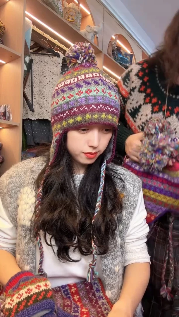 羊毛芽*百羊毛护耳帽A155