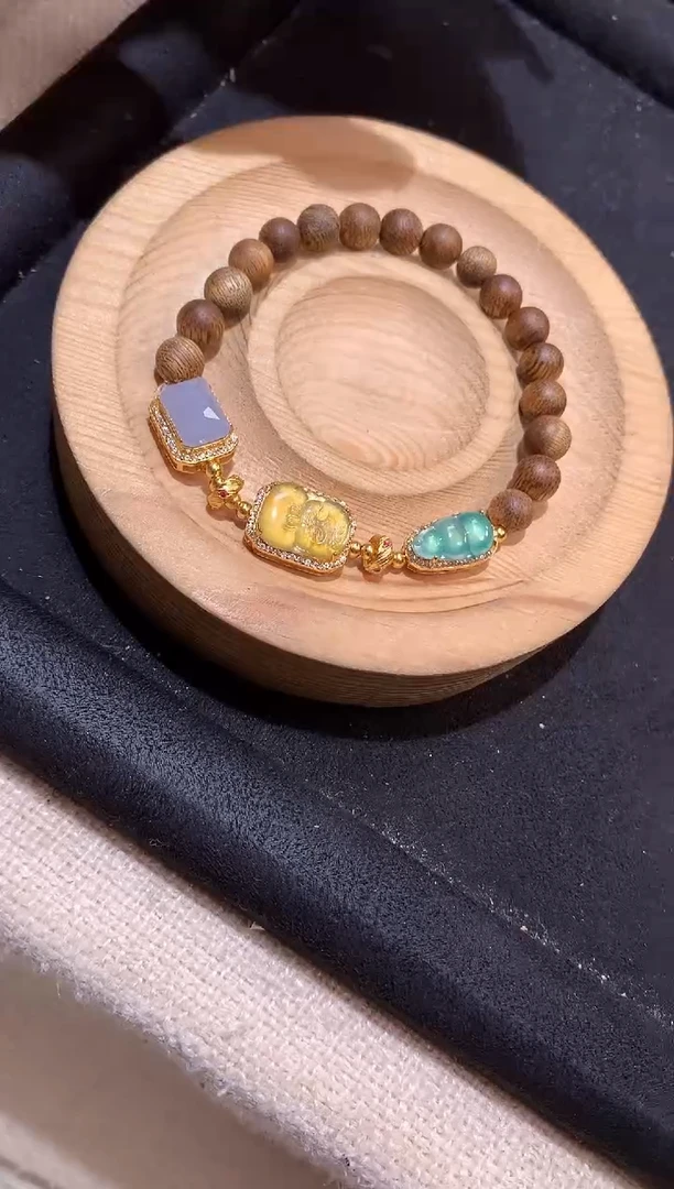 银S925镶嵌手串翡翠手串
