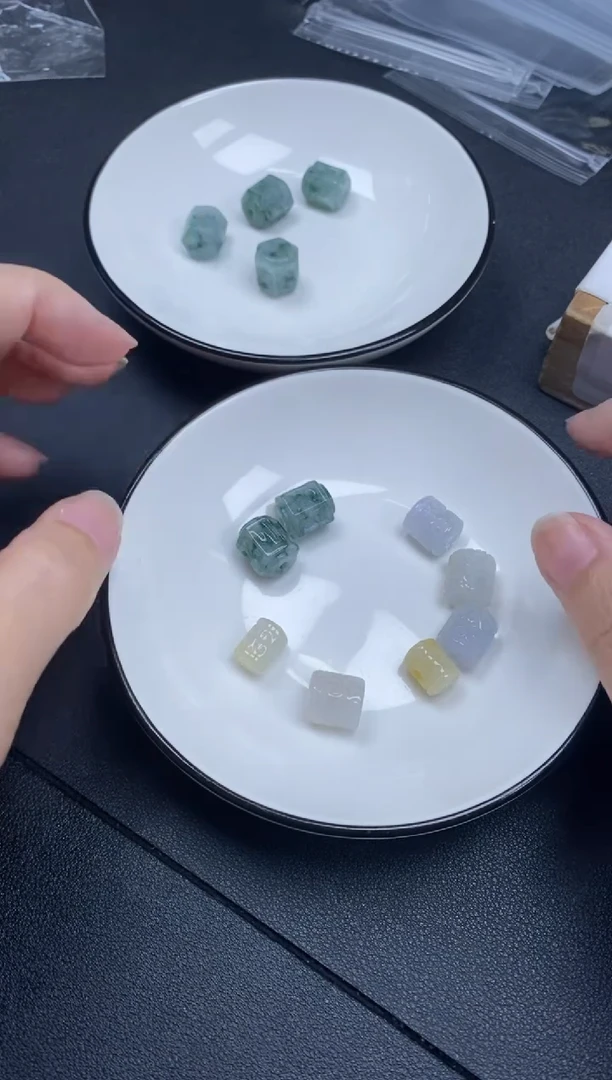 颈饰未镶嵌翡翠花***1雪欣散珠定制diy