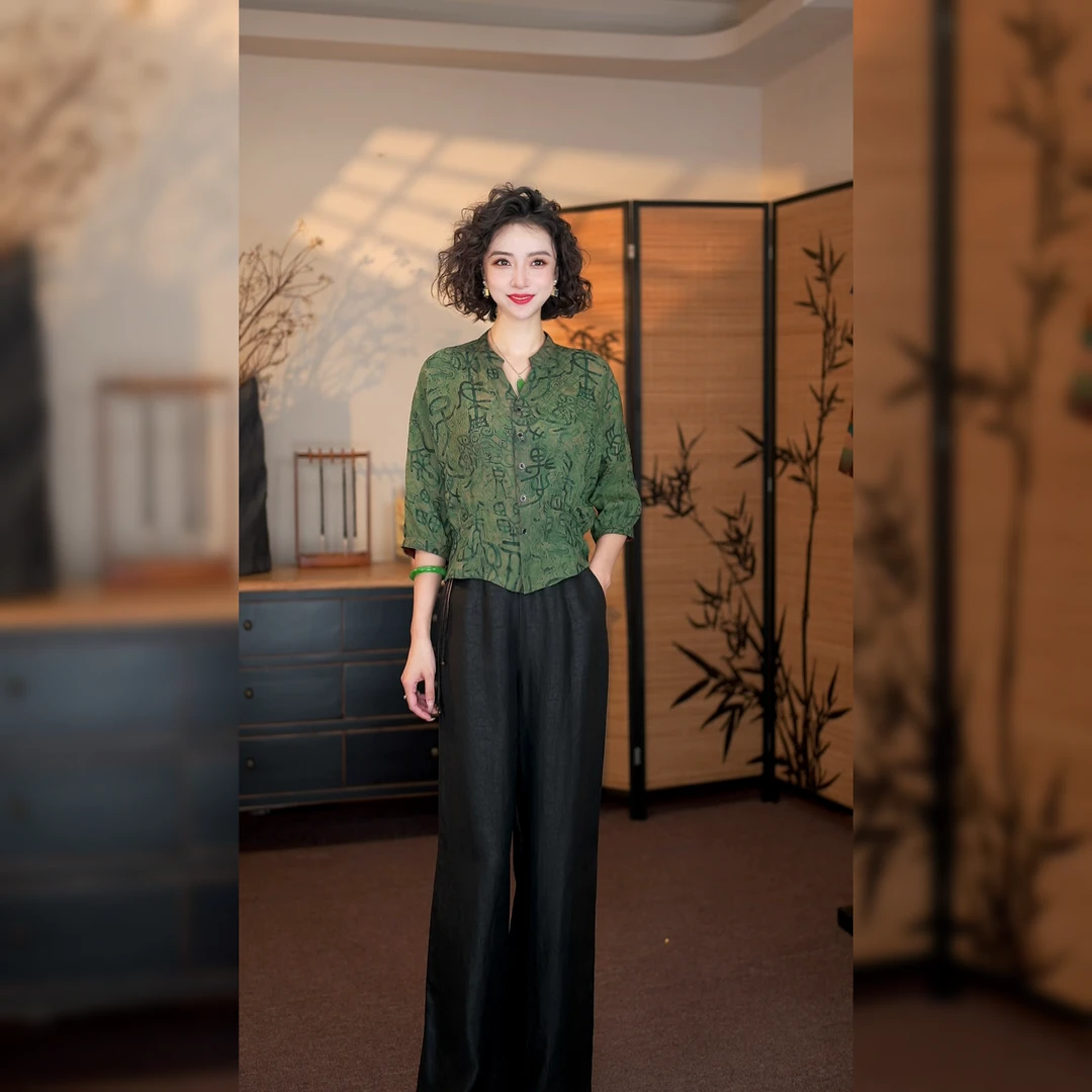 新中式国风复古冠乐绉双面穿外套LYGSY0059