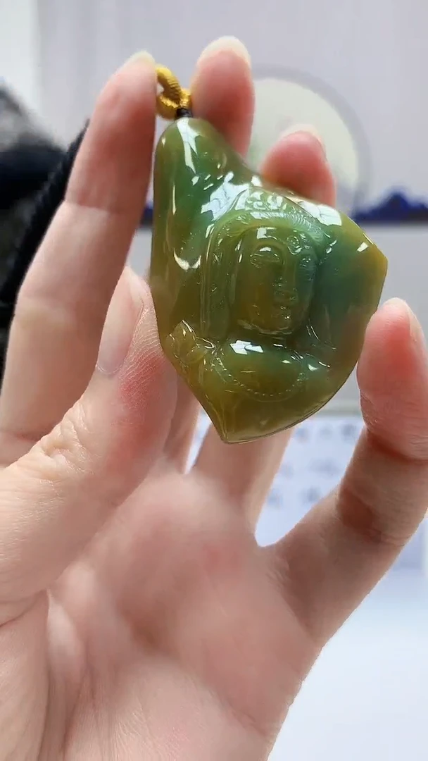 定制翡翠未镶嵌5159zm-毛货挂件35观音