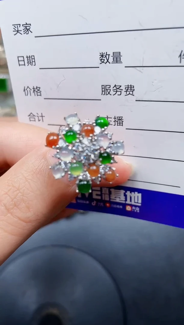 银S925镶嵌戒指翡翠62