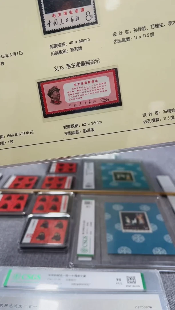 文13 指示套票 封装评级 邮票
