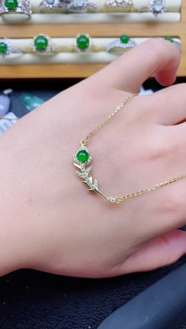 银S925镶嵌戒指翡翠1