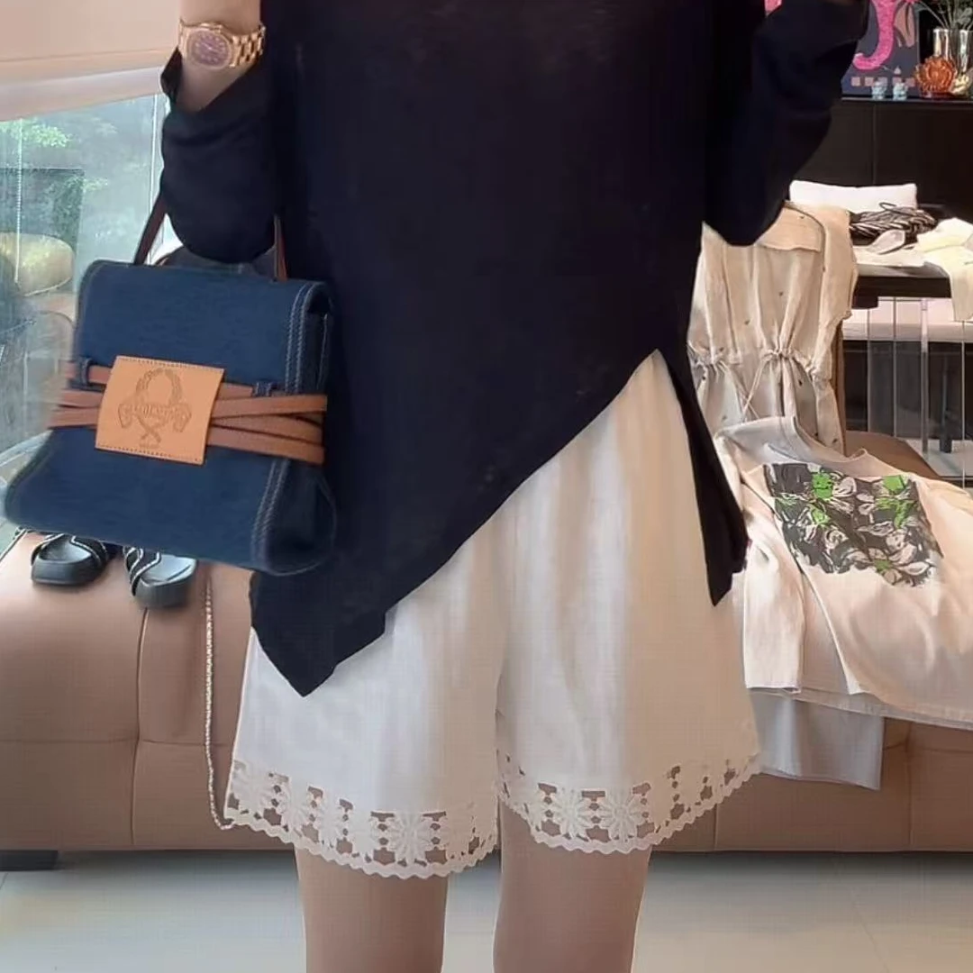 徐靖靖【柔白风情】2506050洋气百搭减龄时尚休闲夏季纯色短裤